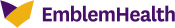 EmblemHealth logo: purple, gold, and black.