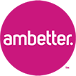Here's an alt tag for the image: `ambetter logo, pink circle`
