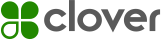 Clover logo: four-leaf clover symbol.